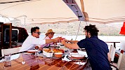 Food during yacht charter cruise in Turkey