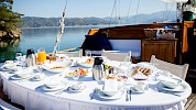 Breakfast on a yacht