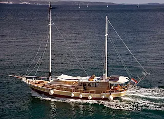 3-cabin gulet SEDNA is ideal for small group of travelers to sail in Croatia