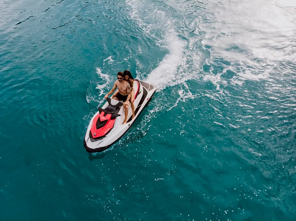 Jet ski during a yacht charter